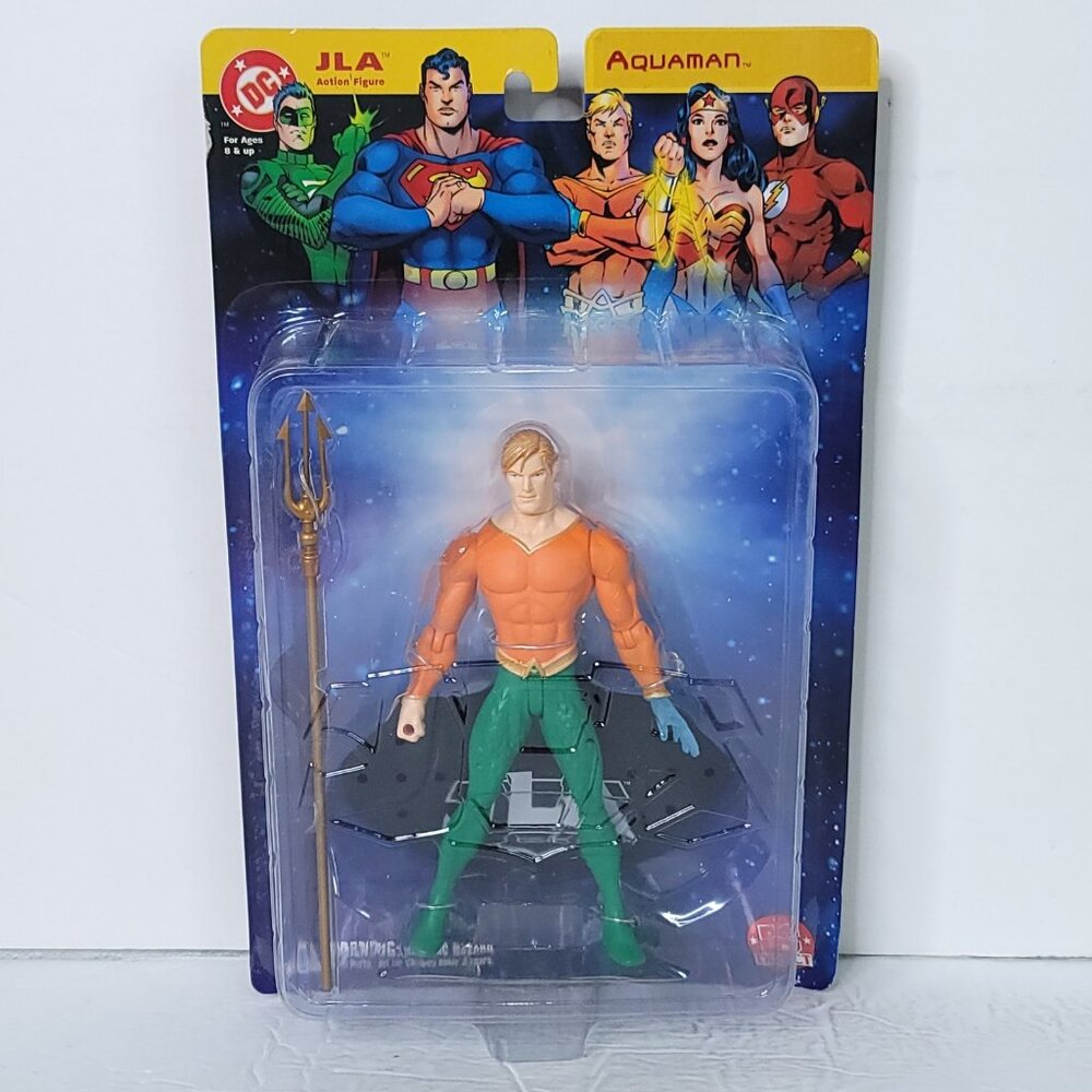 DC Direct Aquaman w/ Trident JLA DC Comics Action Figure Vintage NEW